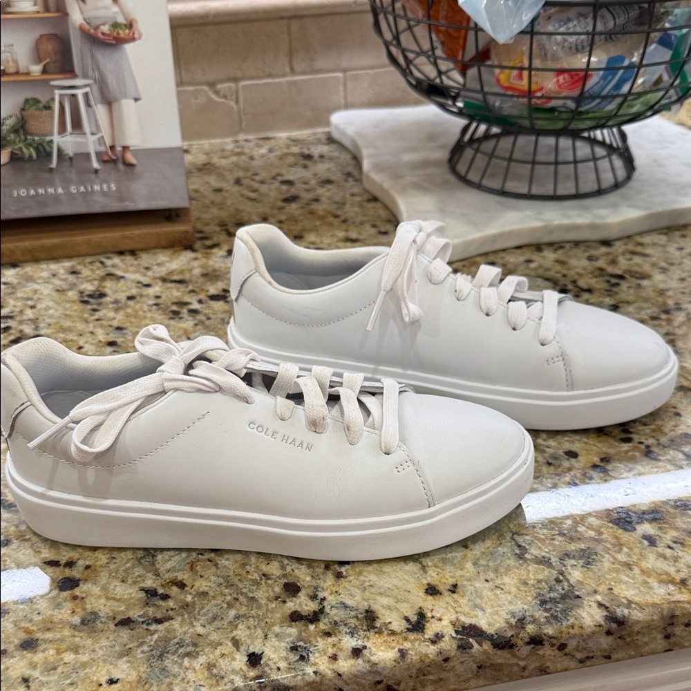 Cole Haan Women's Cream Sneakers - Picture 2 of 3